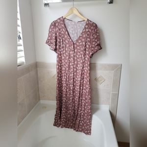 Neuflora mauve floral dress, size medium